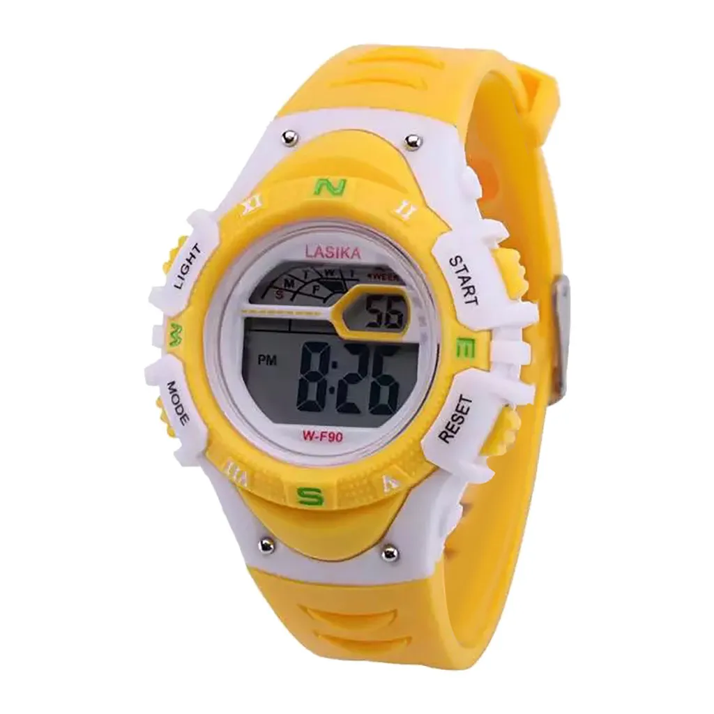 Многофункциональные спортивные часы для детей водонепроницаемый отображение дня недели пластиковые детские наручные часы 9 цветов reloj детей Детские часы Relogio Infantil