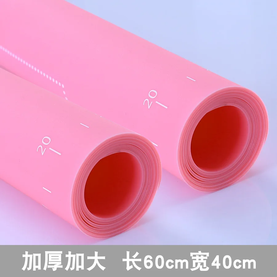 60*40 Cm Large Size Thick with Measuring Silicone Dough Kneading Mat Cutting Board Dough Rolling Pad High-temperature Resistant