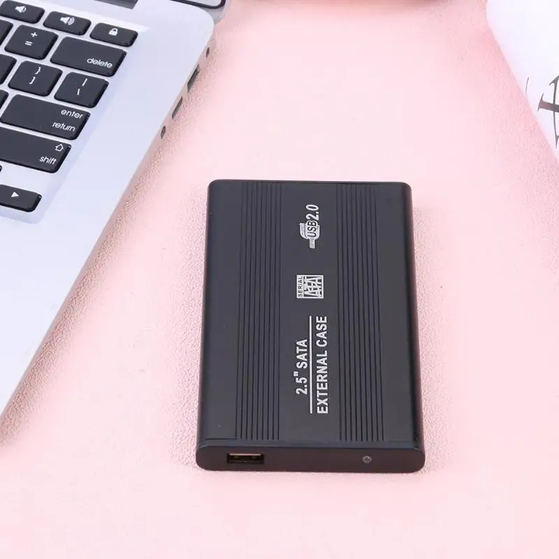 2,5 дюймовый корпус жесткого диска из алюминиевого сплава SATA USB2.0 Внешний корпус жесткого диска портативный 480 Мбит/с SATA USB2.0 Корпус Корпуса