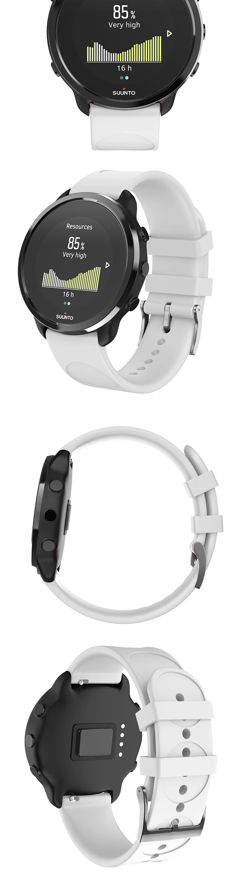 Для SUUNTO 3 фитнес 20 мм силиконовый ремешок для женщин Garmin Forerunner браслет для samsung Galaxy Watch силиконовый ремешок для мужчин