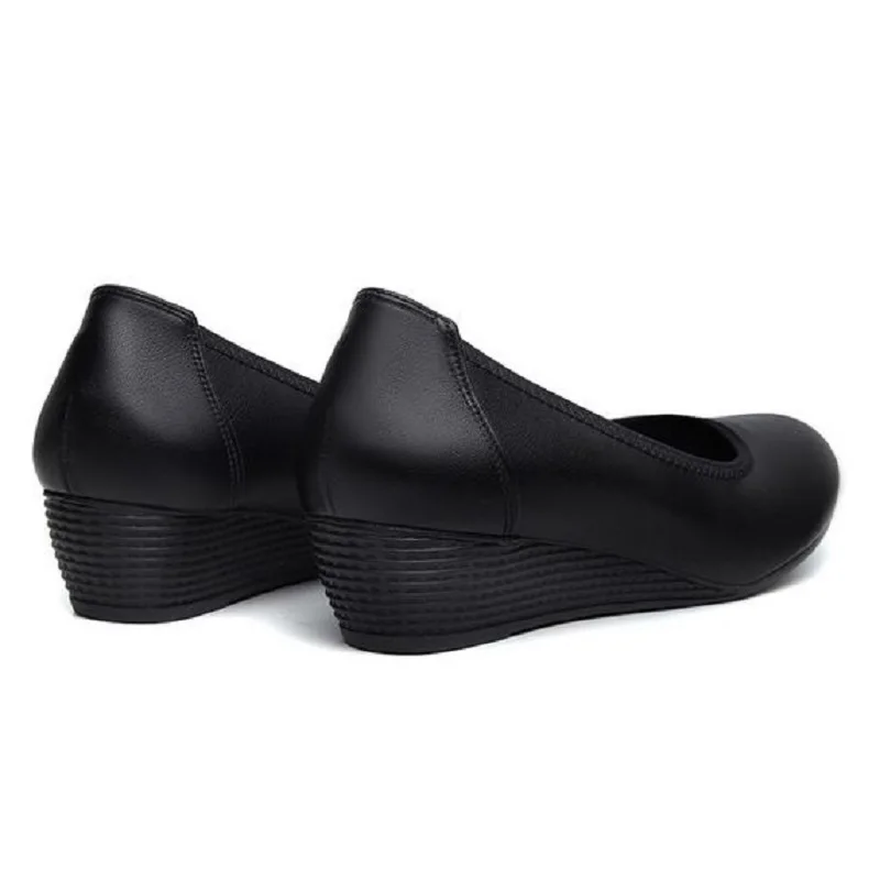 Tanie Obuwie robocze miękkie dno jest wygodne w noszeniu obuwia damskiego profesjonalne buty pochyłe i okrągłe buty biurowe damskie