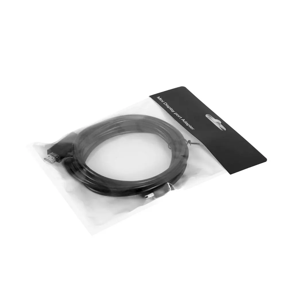 LESHP черный 4K Mini DP DisplayPort 1,2-HDMI кабель 4K с позолоченным разъемом 1,8 м 6 футов папа-папа