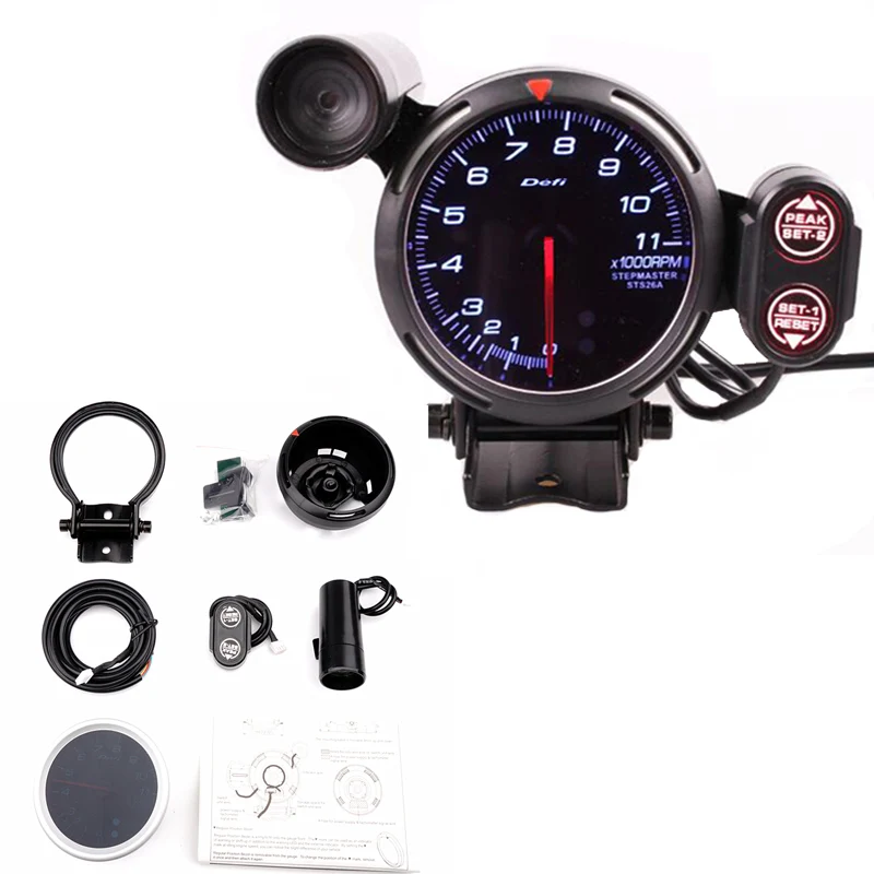 80 mm Car Tachometer 0~11000 RPM Gauge Universal Stepper Motor Tacho Meter with LED Shift Light for Gasoline Engine Vehicles | Автомобили