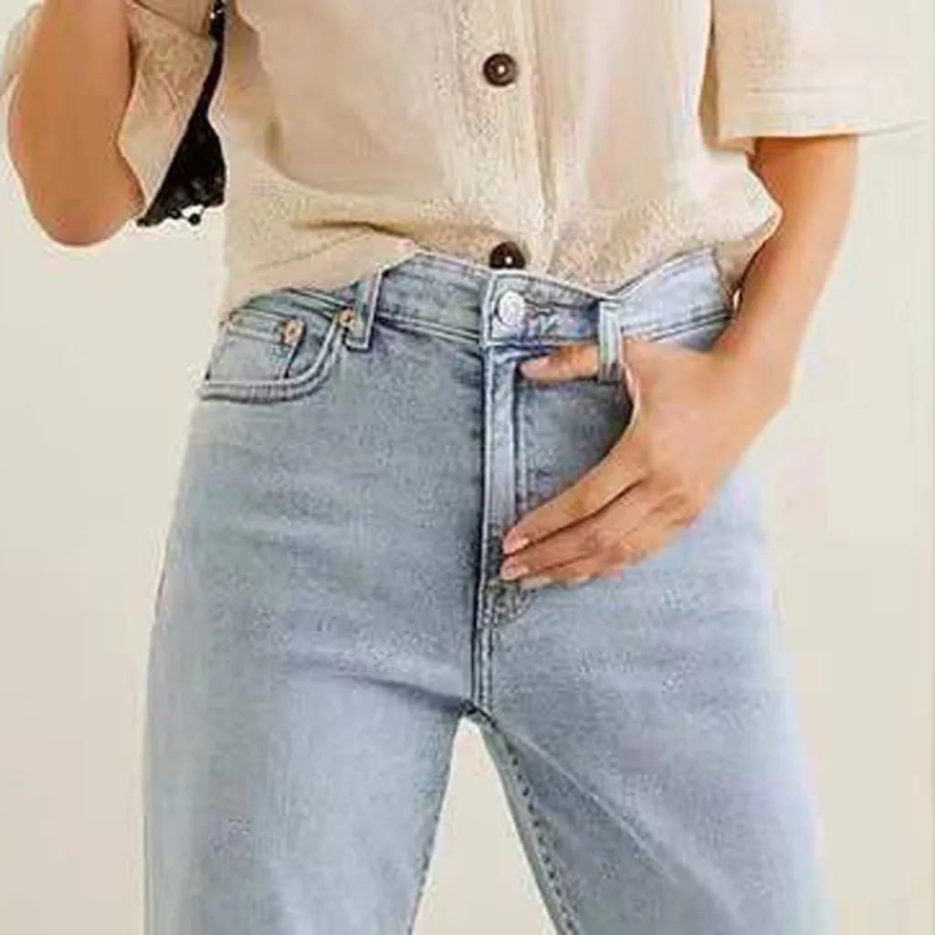 Новые женские повседневные джинсы с карманами и пуговицами, джинсовые штаны, ковбойские уличные узкие брюки, женские длинные брюки с высокой талией, эластичные брюки