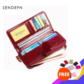 

SENDEFN Hot Sale Brand Leather Women Wallet Female Purse Long Lady Clutch Money Bag Zipper Coin Purse Carteira Feminina 8002-69