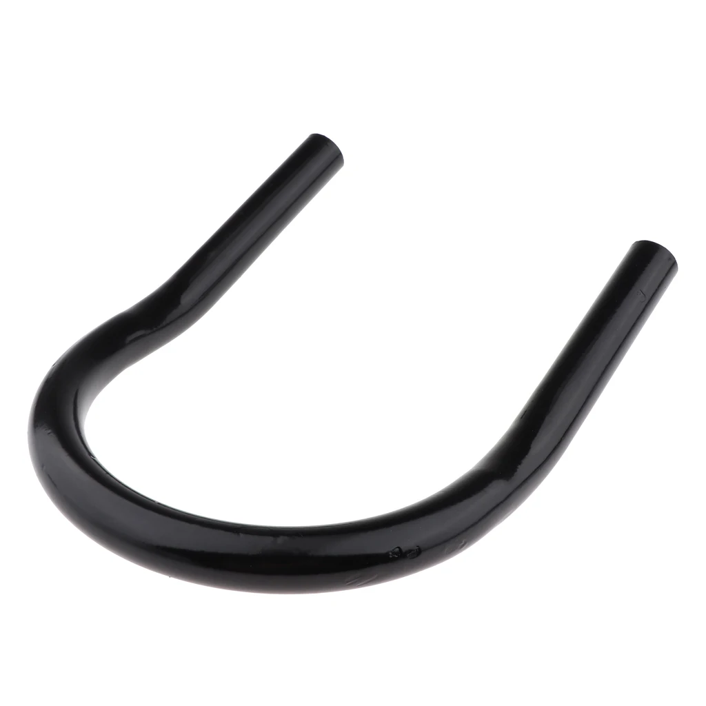 Motorcycle Upswept Backseat Rear Seat Hoop Bracket Frame Loop Brat Seat Cushion Armrest Hand Rail 175mm, Universal Fit, Black