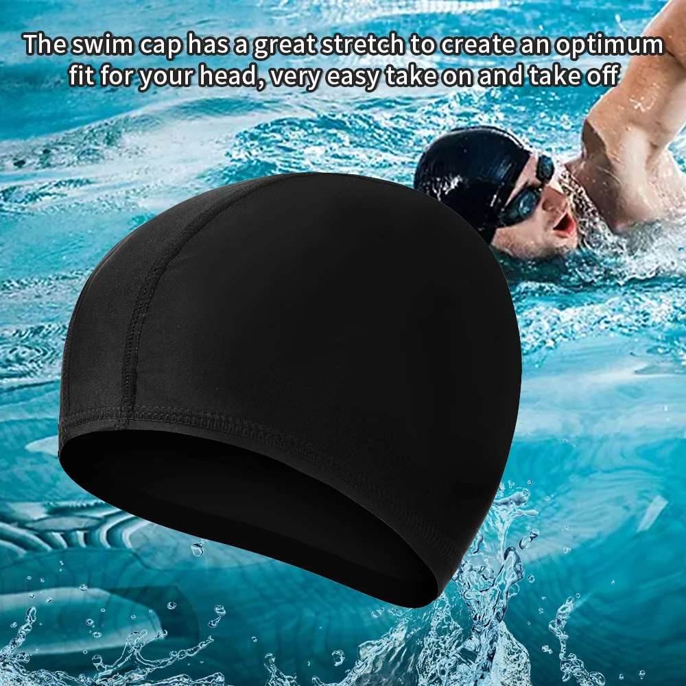 2 шт. эластичная Водонепроницаемая Защитная шапка для длинных волос, спортивная шапочка для бассейна, силиконовая шапочка для купания, резиновая цветная шапка для взрослых мужчин и женщин