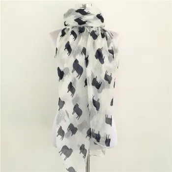 

New fashion animal scarf sheep print scarf for women Accessories Gift Idea women svarves lady neckerchief
