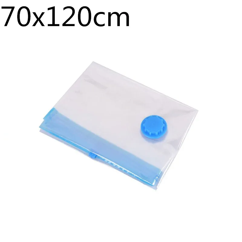 2pcs 70X120CM Hifuar 2/10 шт. Вакуумный пакет для хранения одежды посылка сжатого Организатор для гардероба компактный застегивающийся вакуумный четкая печать сумка складная сумка для хранения - Цвет: 2pcs 70X120CM