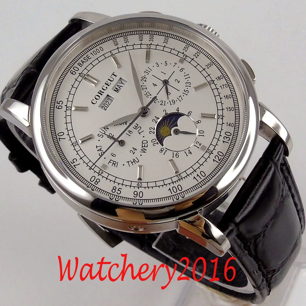 Luxury 42mm CORGEUT Moon Phase Date week Automatic Movement men's Wristwatches | Наручные часы