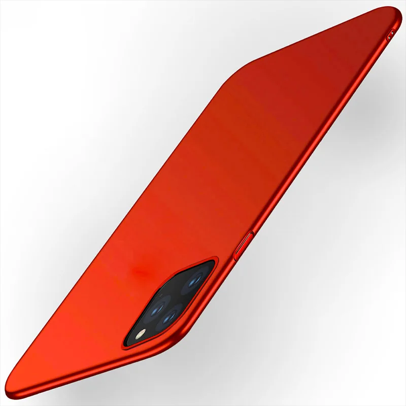 Keajor чехол для iPhone 11 Max Pro Чехол Ультра тонкий мягкий матовый Силиконовый ТПУ бампер чехол для iPhone 11 Pro Телефон fundas - Цвет: Красный