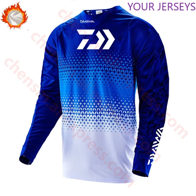 

2020 Winter Daiwa Men Long Sleeve Fishing Clothes Fishing Shirt Keep Warm Sweatshirt Jacket Outdoor Sports Fleece Fishing Coat