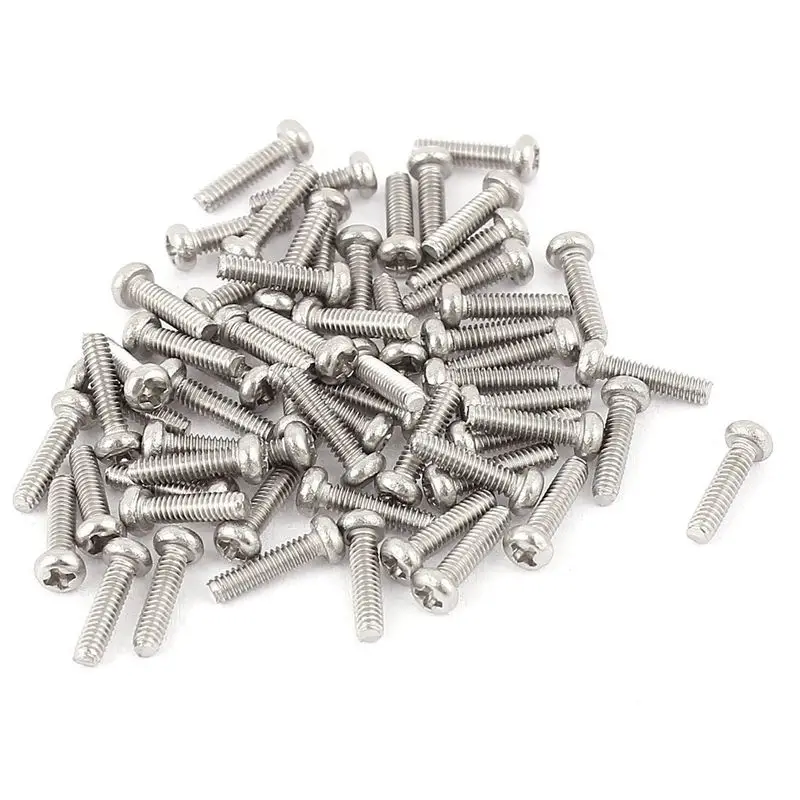 M3x8mm нержавеющая сталь Phillips круглая головка машины винты 100 шт