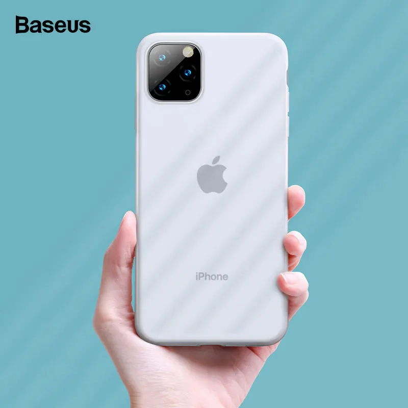 

Baseus Luxury Phone Case For iPhone 11 Pro Max Soft Liquid Silicone Back Cover For iPhone Ultra-thin Case Coque Fundas Capa