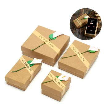 

Retro Creative Jewelry Box Kraft Paper Jewelry Display Box Gift Cardboard Boxes