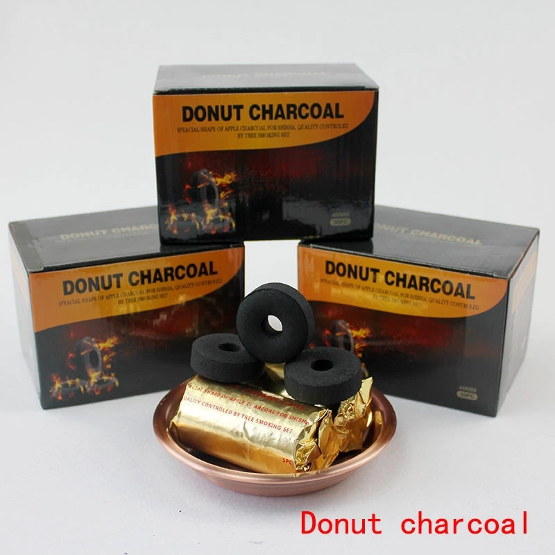 Премиум пончик Shaoed маленькая пепельница Charco вспышка Dount уголь Высокая тепло быстрое сжигание для кальяна аксессуары табака Smokin