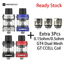 Vaporesso NRG ПЭ бак 3,5 мл Vape распылитель с 0.15ohm GT4 в сеточку катушка 0.5ohm GT CCELL катушка для Swag 2 Коробка мод электронная сигарета