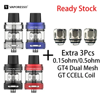 

Original Vaporesso NRG PE Tank 3.5ml Vape Atomizer With 0.15ohm GT4 Meshed Coil 0.5ohm GT CCELL Coil For Swag 2 Box Mod E Cig