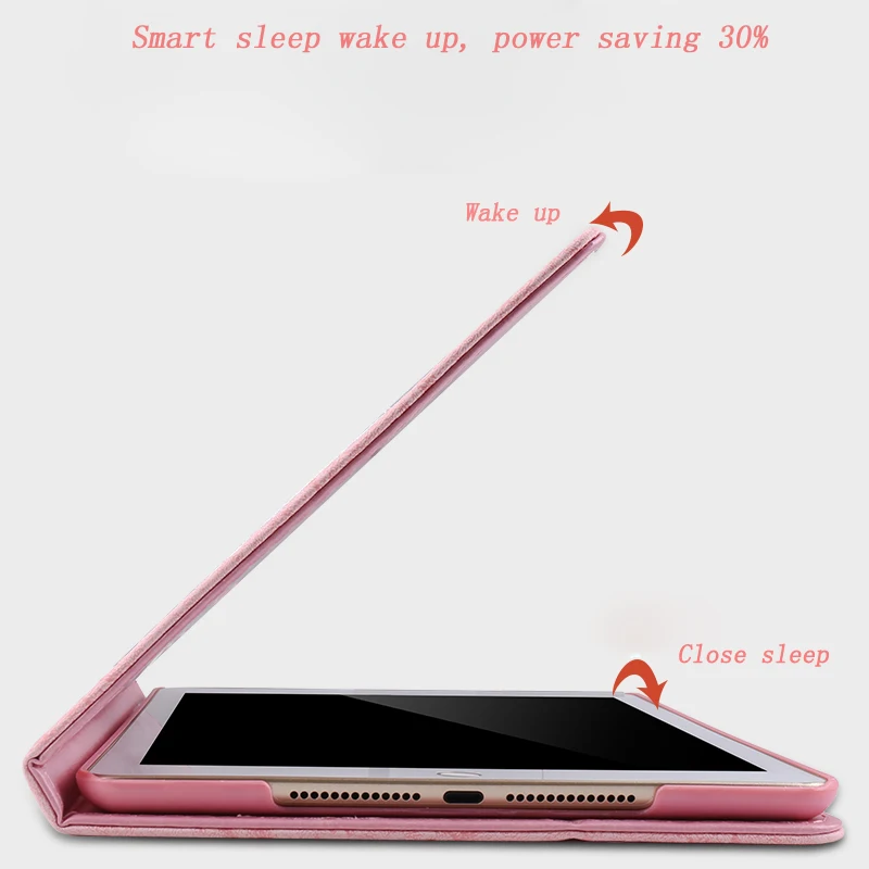 Чехол для ipad 4 3 2 ZAIWJ Smart Sleep Wake up откидная подставка кожаный чехол 3D рельефная вышитая розовая пантера оболочка, для ipad 2/3/4