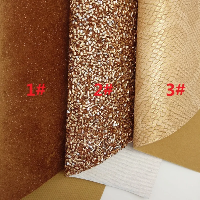 Золотая блестящая ткань, блестящая бархатная ткань кожа, змеиная Синтетическая кожа листы для банта А4 21x29 см мерцание Ming XM724 - Цвет: 1 set