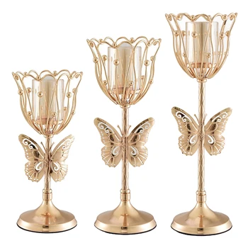 

Metal Art Candle Holder Xmas Decoration Candlestick Candle Lantern Bedroom