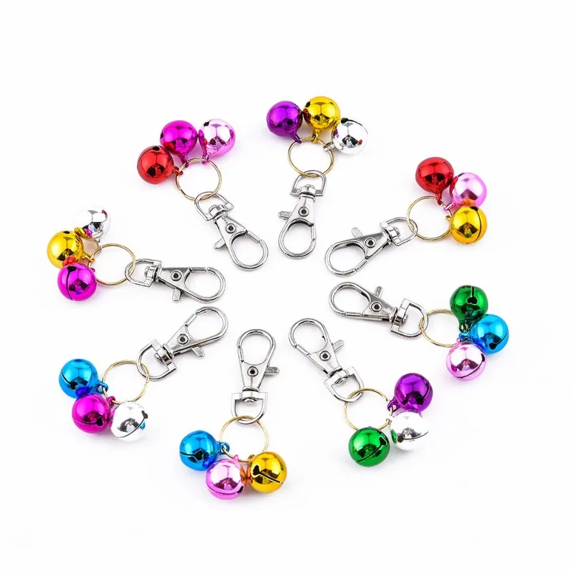 Pet Collar Necklace with Bells Cat Ornament Multicolor Small Bells Copper Bell Pendants Jewelry For Cat
