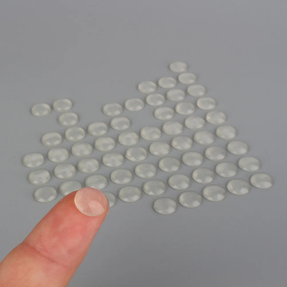 100Pcs Self Adhesive Silicone Rubber Bumpers Anti Slip Door Stops Pad Damper Buffer Feet Pads Furniture Protective Pads