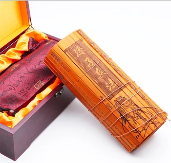 

2020 BEST foreign business gift CHINA The ART of WAR # Sun-Tzu SUNZI BINGFA Military Bamboo Collector Edition book (2 Language)