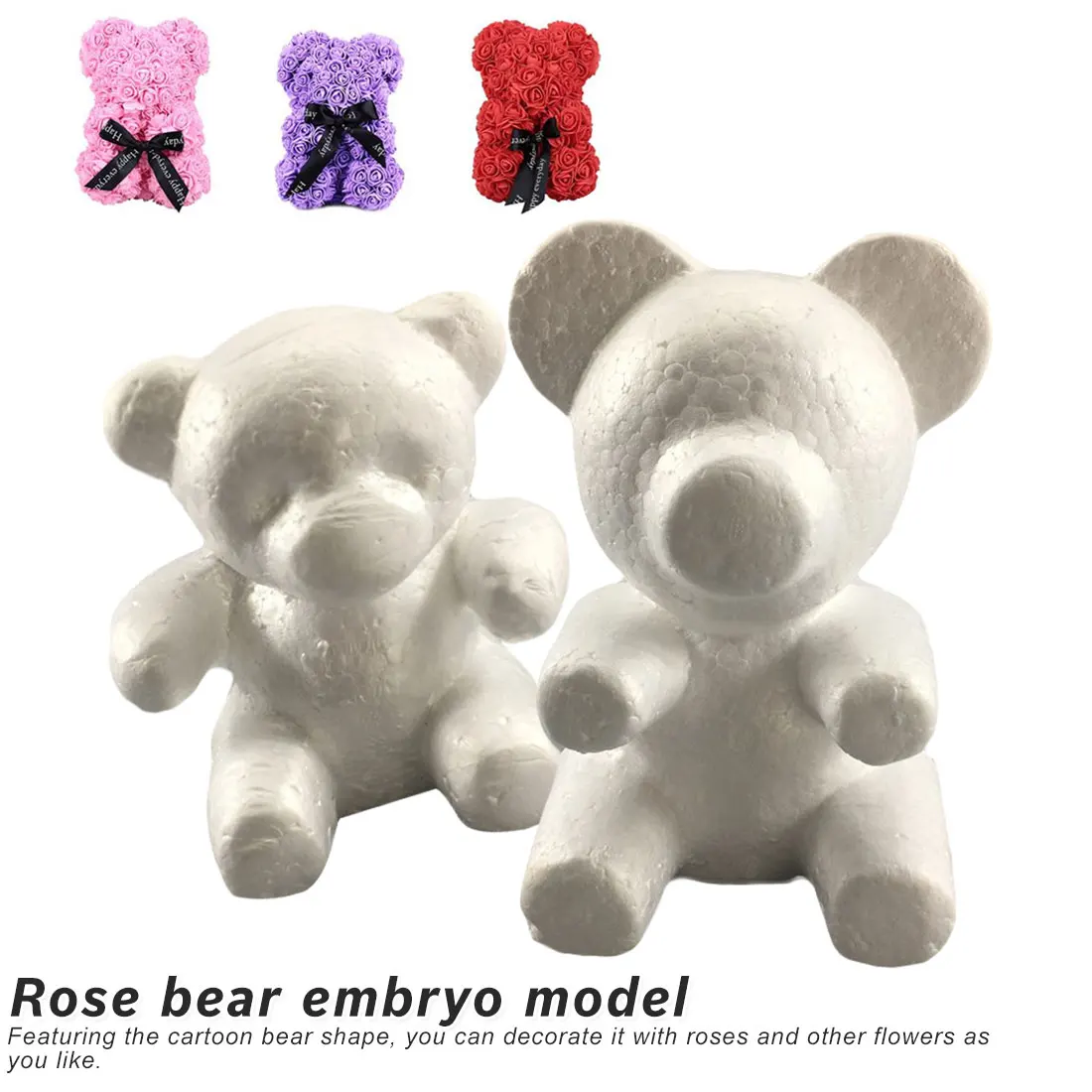 roses in bear shape