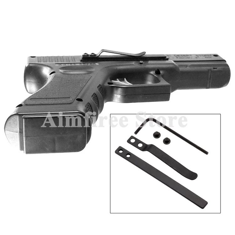 

Steel Gun Clip Holster Universal for Semi-Automatic Handguns Ambidextrous Concealed Gun Belt Clip Pistol Carrier
