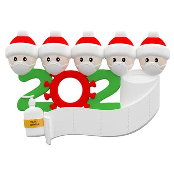 

New Christmas Ornament Decoration for Home Personalized Survivor Family 2 3 4 5 Resin Hand-washed Christmas Tree Hanging Pendant