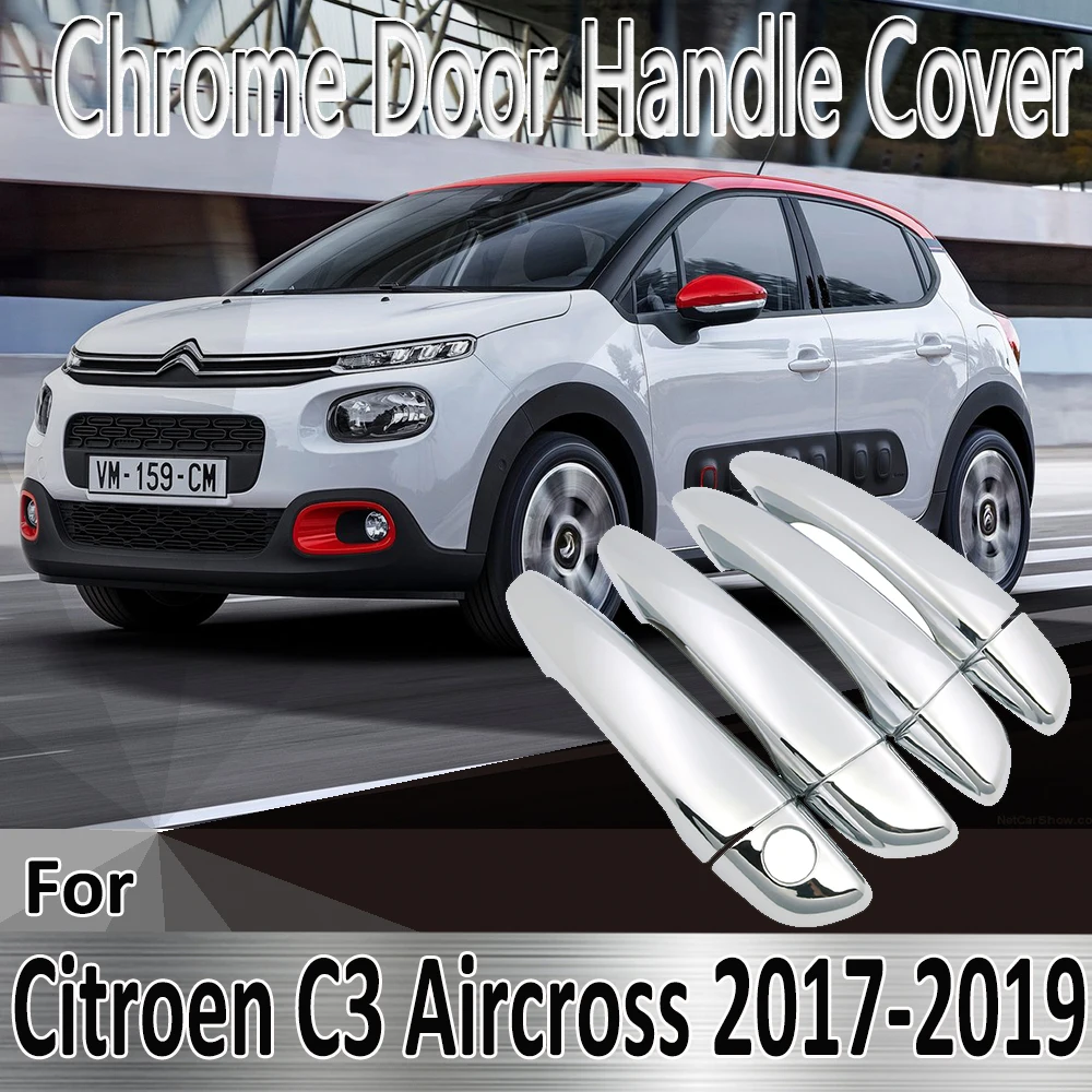 Для Citroen C3 Aircross 2017 2018 2019 Стильные наклейки украшение хромированная Дверная ручка