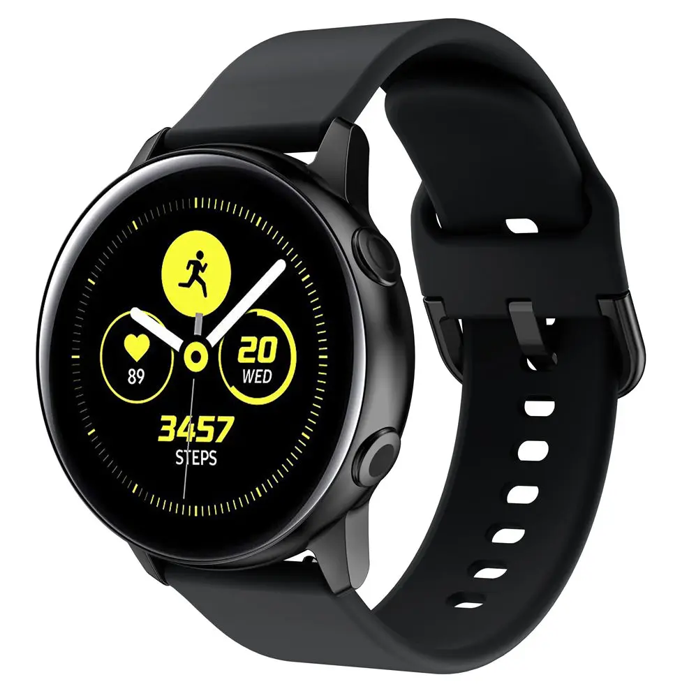 Ремешок для оригинальных часов samsung Galaxy Watch Active 2 44 мм 40 мм спортивные силиконовые умные браслеты для Galaxy Watch 42 мм ремешок