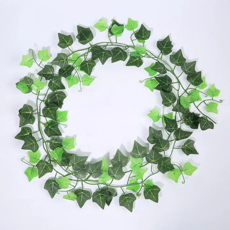 12 pezzi di finta edera finta rattan seta ivy garland pianta verde Ar