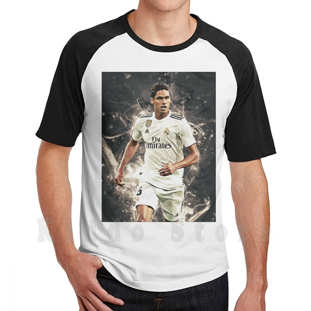 Camiseta de Varane DIY, 100% algodón, talla grande, Liga de España de Francia|Camisetas| - AliExpress