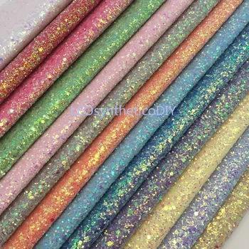 

90X134CM Glitter Fabric, Chunky Glitter Leather, Crystal Glitter Leather Sheets For Making Bows LEOsyntheticoDIY T353BY