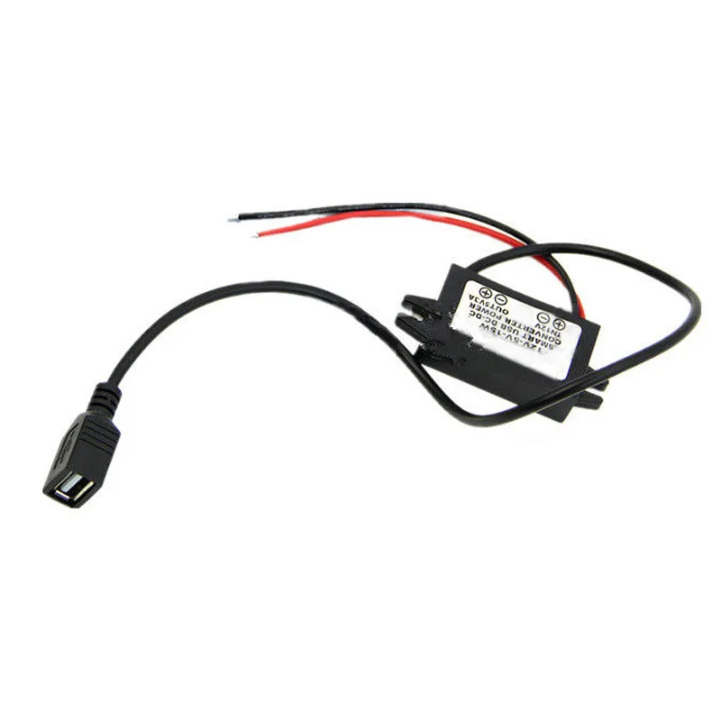 1 xпонижающий DC 12V до 5V 3A 15W DC мини/микро/двойной USB адаптер питания конвертер