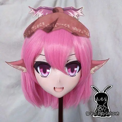 Кролик 38) Полная Голова кроссдресс Красивая Девушка BJD кукольная маска tōō ō проект Мультфильм Япония Аниме Реалистичная силиконовая Mystia Lorelei Косплей Маска кигуруми трансвестит