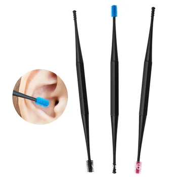 

Soft Silicone Double-ended Ear Cleaner Earpick Easy Earwax Removal Soft Spiral Cleaner Prevent Ear-pick Clean Tools Ear Care Kit