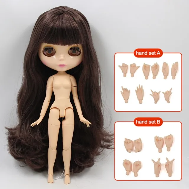 BL9509 b ICY 1/6 Blyth Подгонянная Обнаженная кукла с натуральной кожей тела, глянцевое лицо для ребенка подарок, игрушка - Цвет: BL9509 b