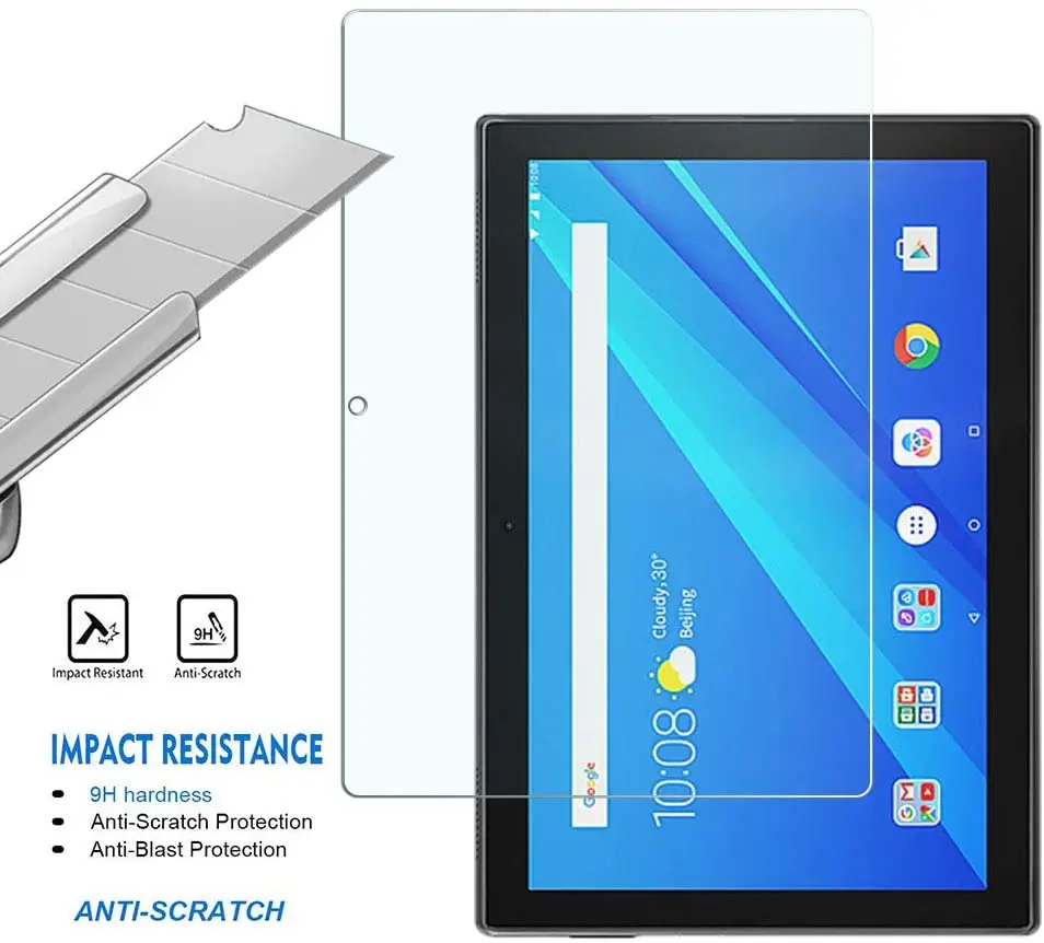 2Pcs Tempered Glass for Lenovo TAB M10 TB-X605F/TB-X505 10.1 Inch Screen Protector 9H 0.3mm Tablet Bubble Free Protective Film touch screen pen for android