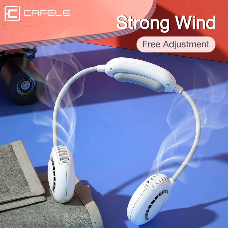 New Hand Free Personal Fan - Portable USB Battery Rechargeable Neckband Headphone Design Wearable Mini Cooler | Компьютеры и офис