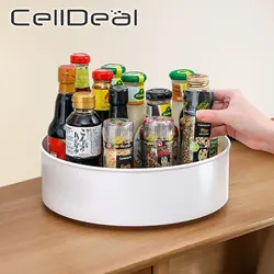 Non-Skid Multi-fonction 360 Degree Rotating Storage Tray Spice Jar Cosmetics Food Snack Container Organizer for Home Kitchen Non-Skid Multi-fonction 360 Degree Rotating Storage Tray Spice Jar Cosmetics Food Snack Container Organizer for Home Kitchen