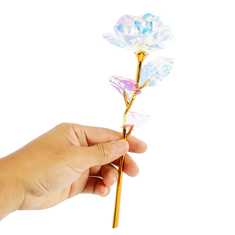 Золотая фольга Rose Met Liefde основа Everlasting Crystal Moederdag подарок De Beste Keuze Woondecoratie роза искусственные цветы