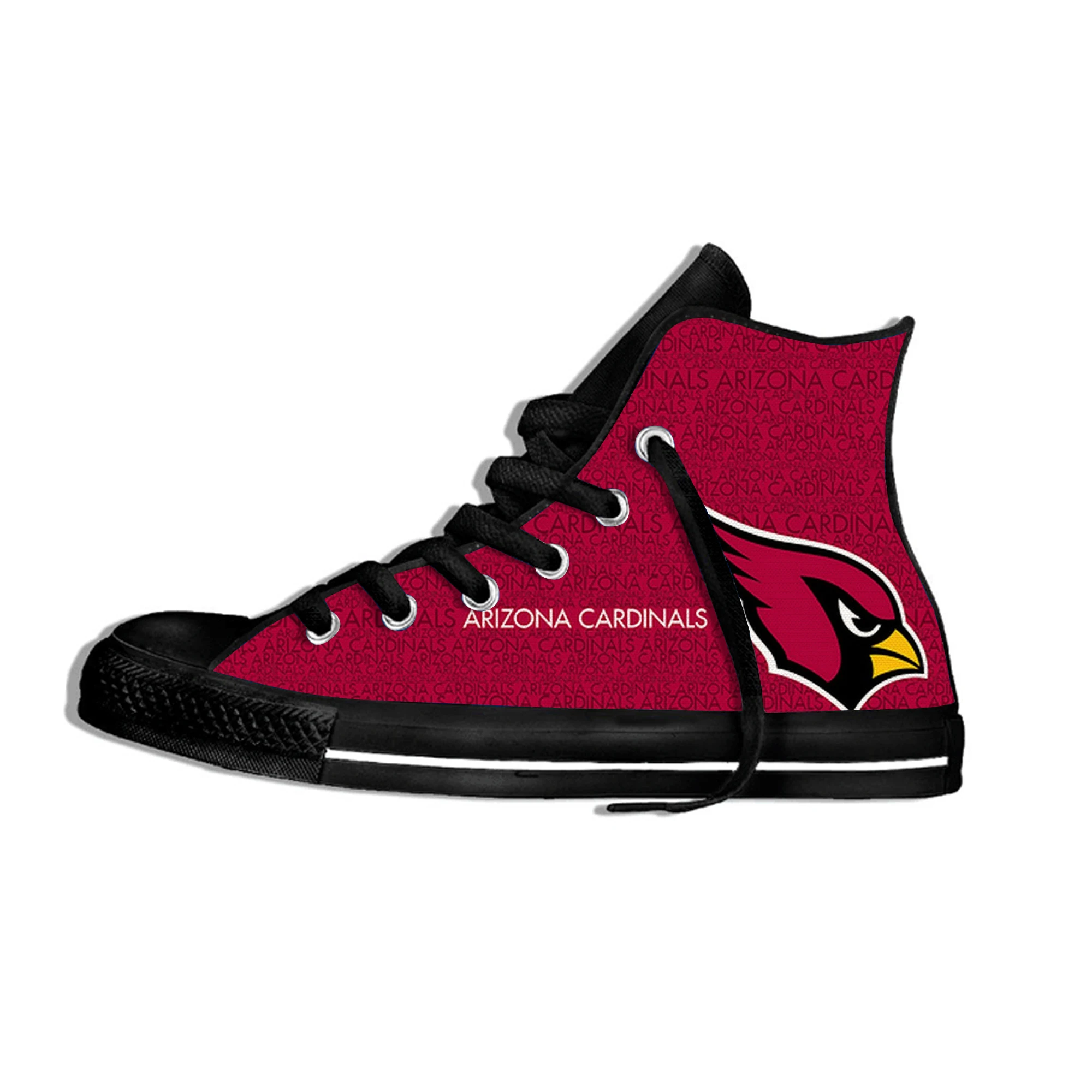 Cardinals/легкая обувь для отдыха с высоким берцем; Мужская/Женская обувь для фанатов футбола Arizona; повседневная обувь; парусиновые дышащие кроссовки на плоской подошве