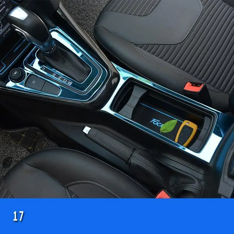 Декоративная Автоматическая модифицированная система управления, чашечная шестерня, кондиционер, интерьерная наклейка, полосы, аксессуары, Чехлы 17 18 для Ford Focus - Название цвета: Number 6