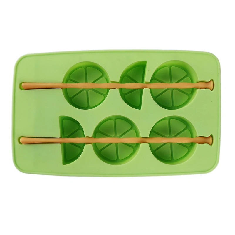 green Контейнеры для хранения напитков, формы для дома, кухни, лоток для льда, летняя милая форма, ледяной куб, лоток для льда, форма для кубиков льда - Цвет: green