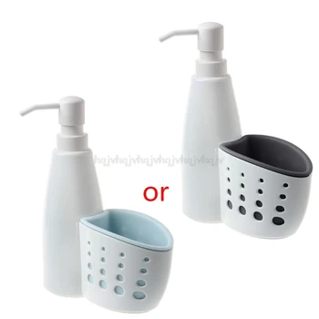 

2-In-1 Dispenser And Storage Box Multi-function Liquid Detergent Container Sponge Drainboard Soap Holder Rack Cleaning S25 19