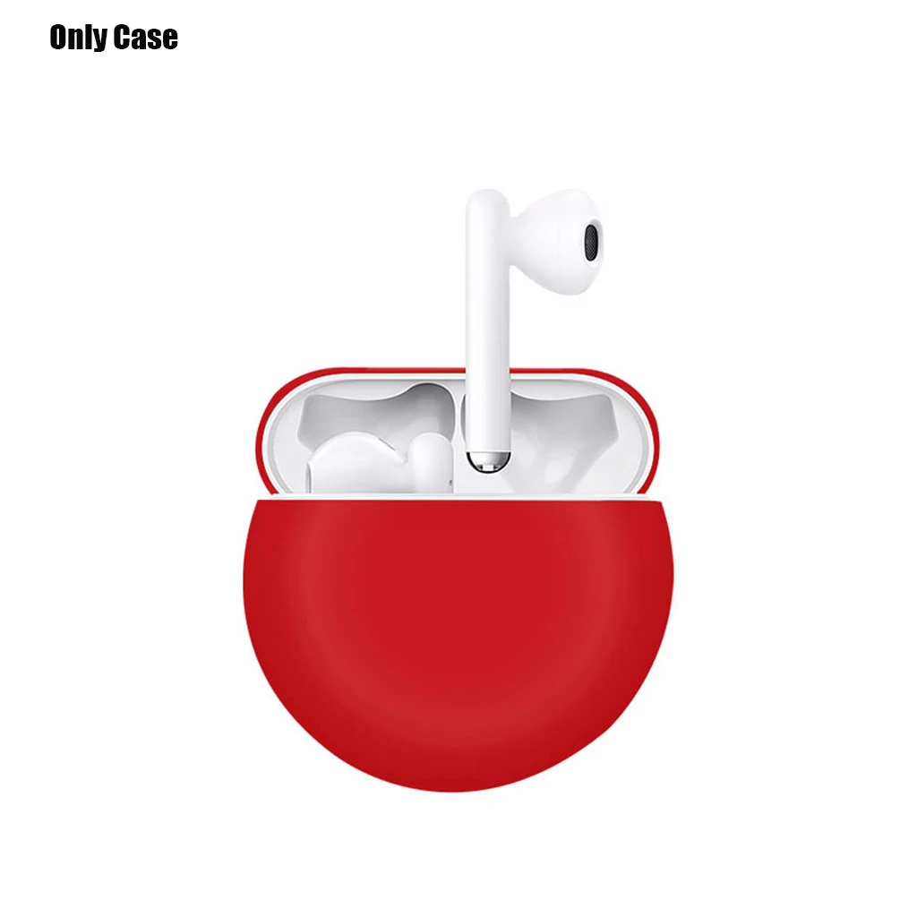 Мягкий силиконовый Полный Защитный чехол для huawei FreeBuds 3 - Цвет: Красный