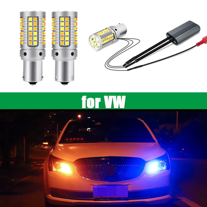 2pcs 1156 Drl Turn Signal Bau15s Py21w For Skoda Fabia For Volkswagen
